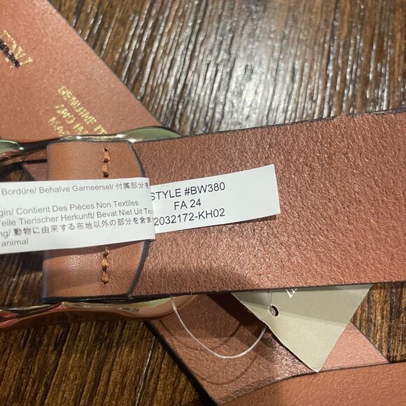 NWT Flawed J.Crew Women's XL Oval Buckle Belt Italian Leather Rich Toffee Brown - Picture 16 of 16